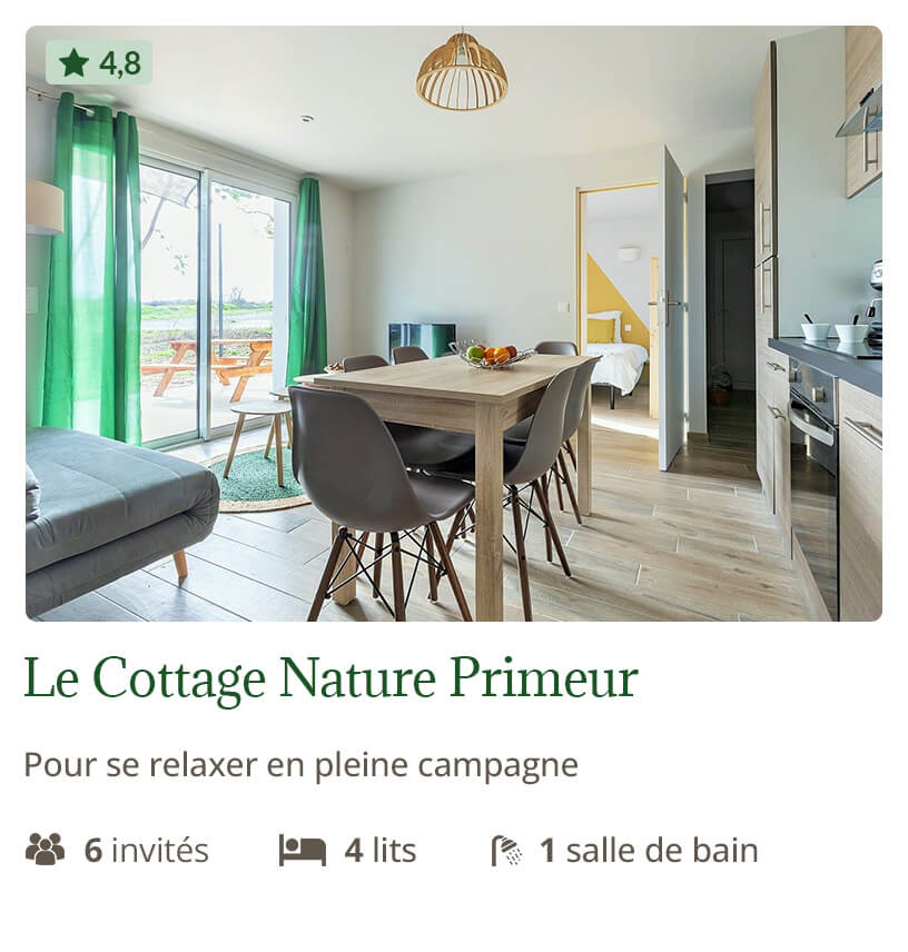 Cottage Nature Primeur meuble de tourisme campagne