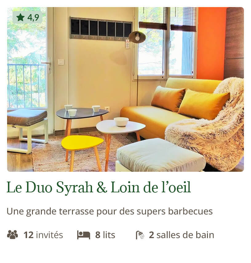 Duo Syrah et Loin de l'oeil vacance à plusieurs airbnb Tarn