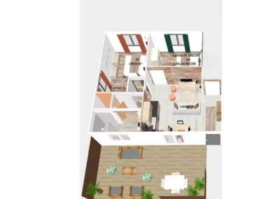 Plan du Cottage Le Vigne Rouge