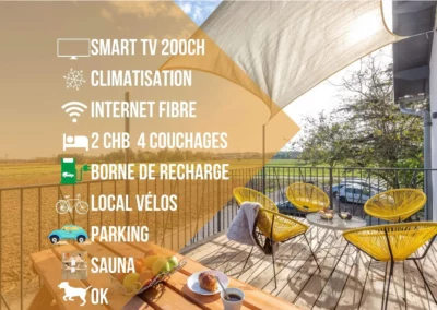 Smart TV 200 chaines, climatisation, internet fibre, 2 chambres 4 couchages, borne de recharge, local velos, parking, sauna, animaux autorises Cottage Loin de l oeil