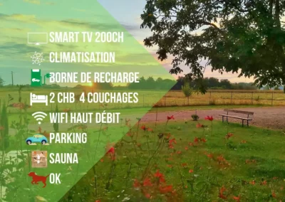 Climatisation, smart TV 200ch, borne de recharge, 2 chambres 4 couchages, wifi haut débit, parking, sauna, animaux autorisés Cottage Primeur