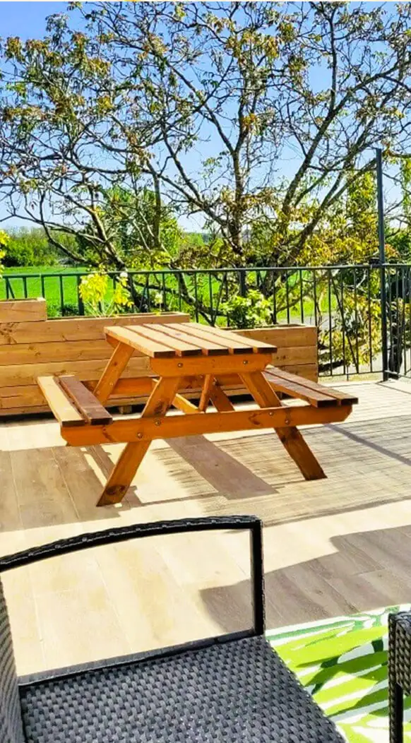 Terrasse Cottage Syrah location airbnb campagne Tarn