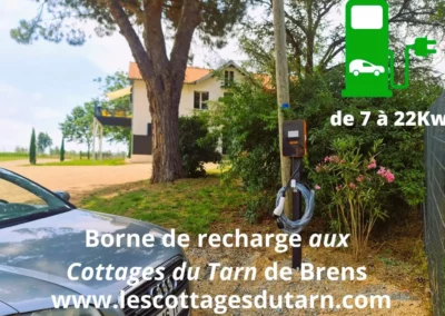 Borne de recharge Cottage de Brens location gite Tarn