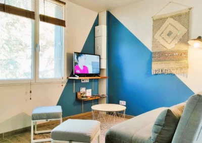 Salon Cottage Nature le Syrah location booking Brens