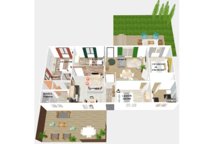 Plan Duo Vigne Rouge et Primeur reservation vacance