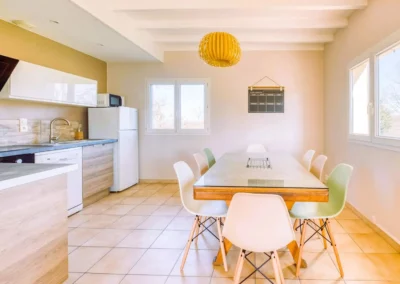 Cuisine salle a manger Grand Cottage Nature Bien Etre location vacances campagne