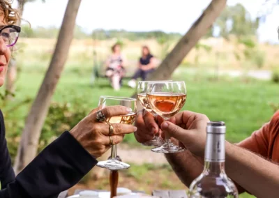 Apero barbecue Terrasse Cottage Primeur vacances campagne Tarn