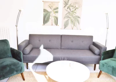 Living room, sofa, B&B, Cottage Bien Etre Jacuzzi, airbnb vacations
