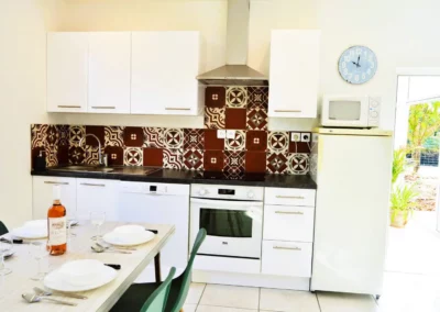 Kitchen Cottage Bien Etre Jacuzzi vacation cottage airbnb