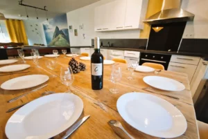 Table, kitchen Loft Nature Bien Etre vacation rental booking