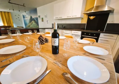 Table, kitchen Loft Nature Bien Etre vacation rental booking