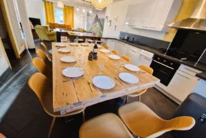 Table, kitchen Loft Nature Bien Etre vacation rental booking