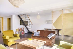 Loft Nature bien etre living room, sofa airbnb rental tarn