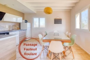 Wheelchair access kitchen Grand Cottage Nature Bien Etre location Tarn