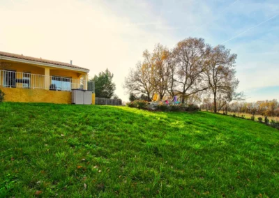 Garden with countryside views and in-ground pool