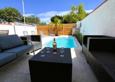 Family gîte with pool and palm tree near Albi