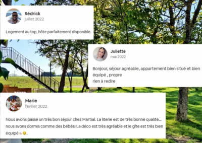 Clients reviews for Cottage Primeur