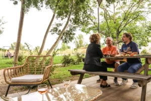 Apero Terrasse Cottage Primeur reservation gite campagne