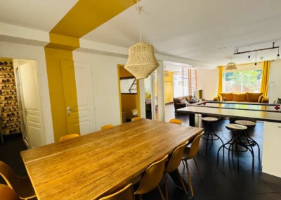 salle a manger loft gite tarn