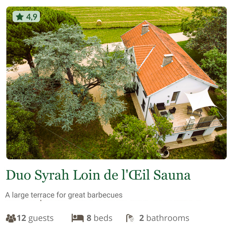 Duo Syrah et Loin de l'oeil vacance à plusieurs airbnb Tarn