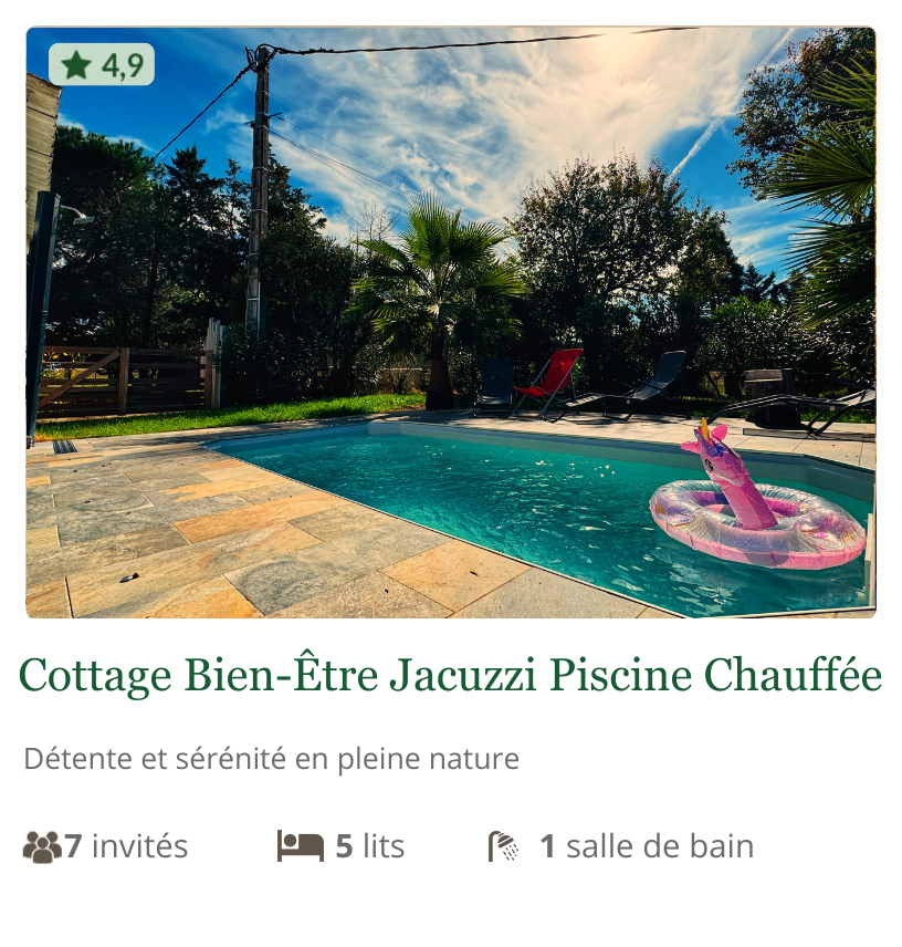 Cottage bien etre Jacuzzi