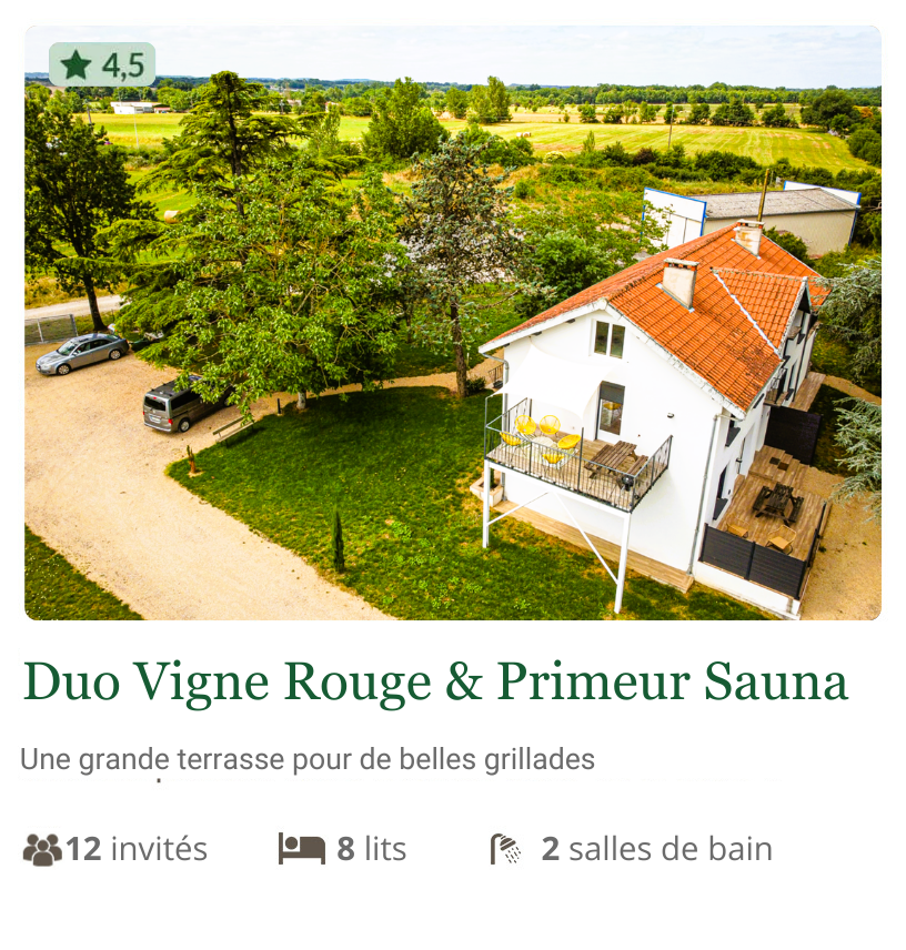 FR-Duo VP Duo Vigne Rouge et Primeur location famille ou amis Tarn